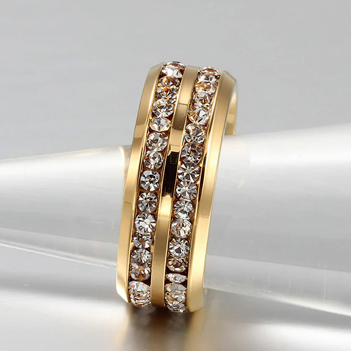 Aatmana White Gold Plated Stones Rings