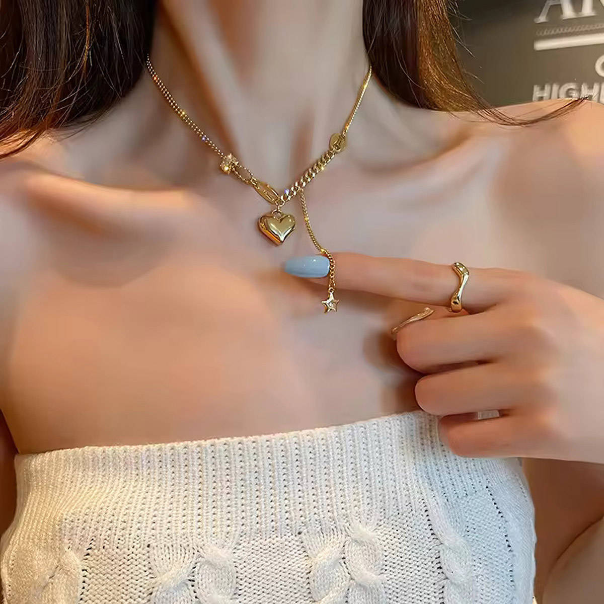 Aatmana Gold Plated Statement Necklace