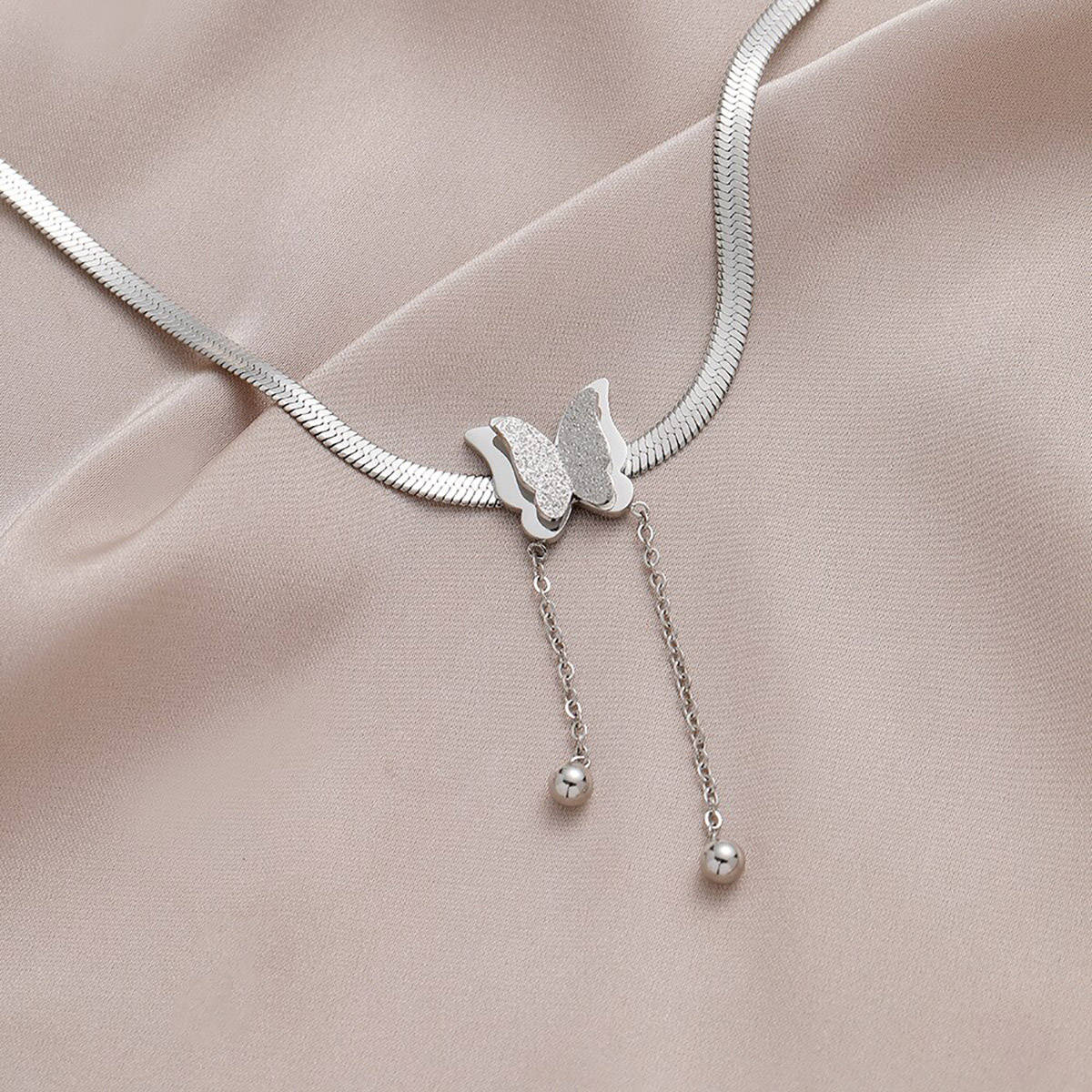Aatmana Silver Plated Statement Necklace