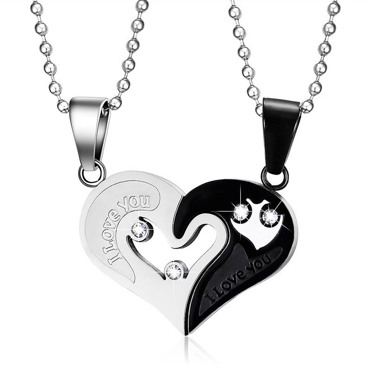 Aatmana White Silver Plated Stones Necklace