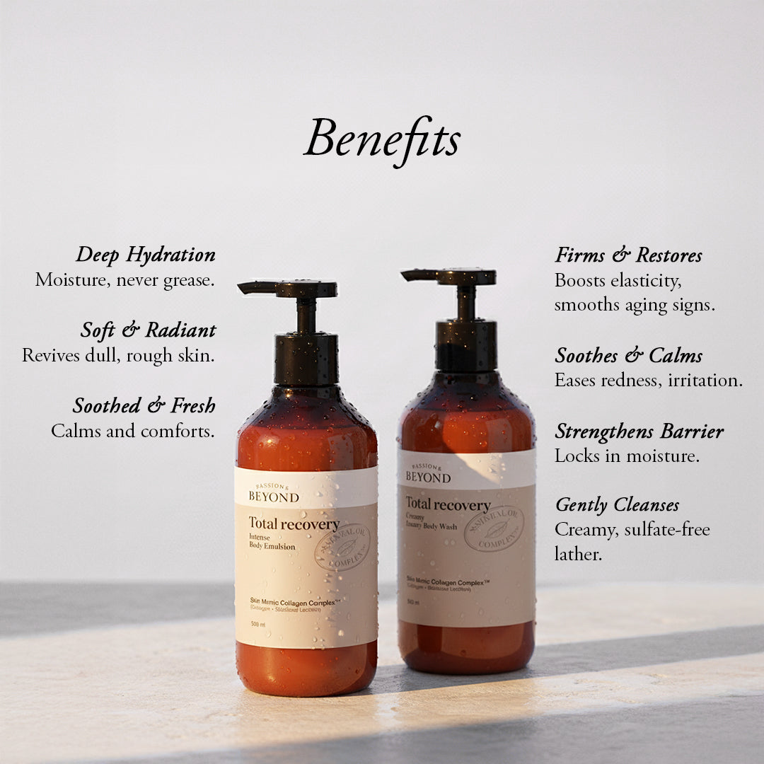 belif India Luxury Collagen Bath & Body Care Set, Body Wash & Lotion for Deep Hydration & Anti-aging Skin