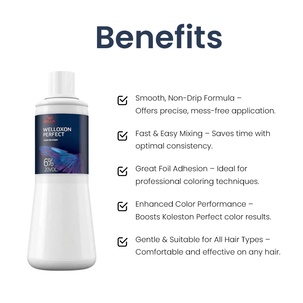 Wella Professionals Welloxon Perfect 6% 20 Vol Developer 1000ml