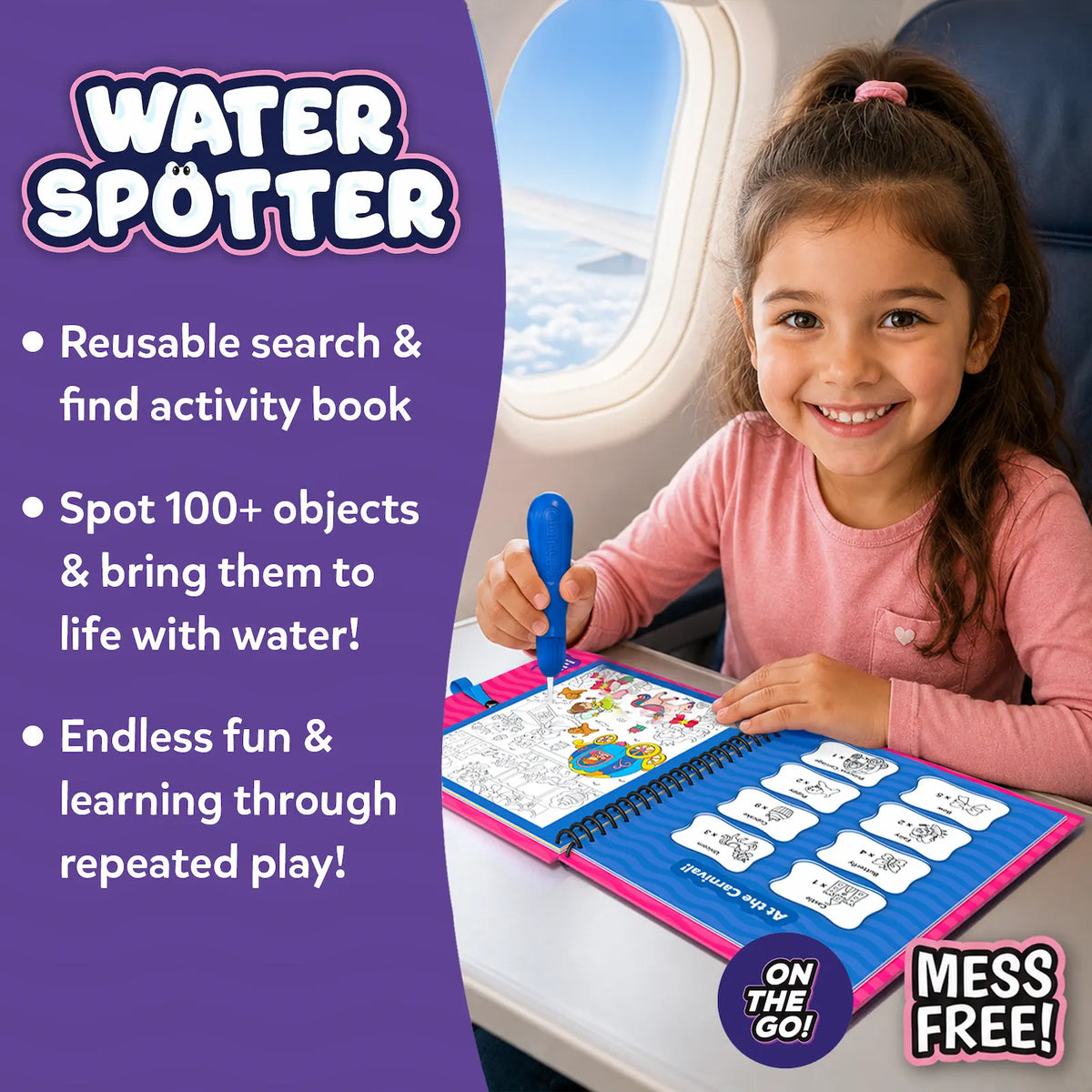 Skillmatics Water Spotter: Unicorns & Princesses | Reusable Search & Find Book (ages 4-8)