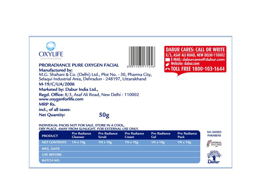 Oxylife Salon Professional Pro Radiance Pure Oxygen Facial 50g
