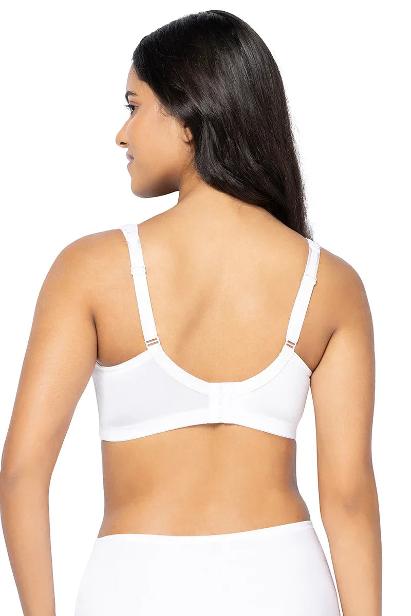 Amante Solid Padded Non-Wired Full Coverage T-Shirt Bra WHITE / 34C
