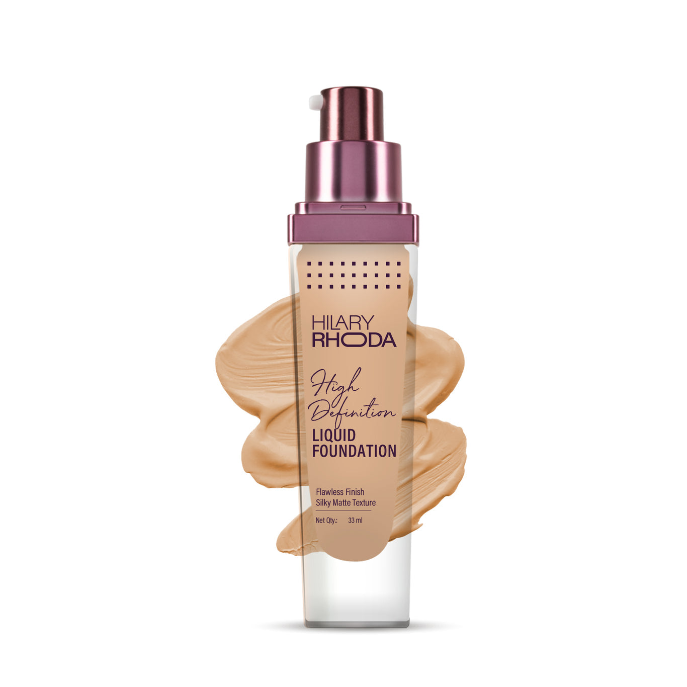 High Definition Liquid Foundation Poreless Perfection | Blends Flawlessly | Matte Finish & Lightweight Formula | High Coverage Formula | Skin-True Finish | Invisible Wear Formula  Color: Radiant Beige 06