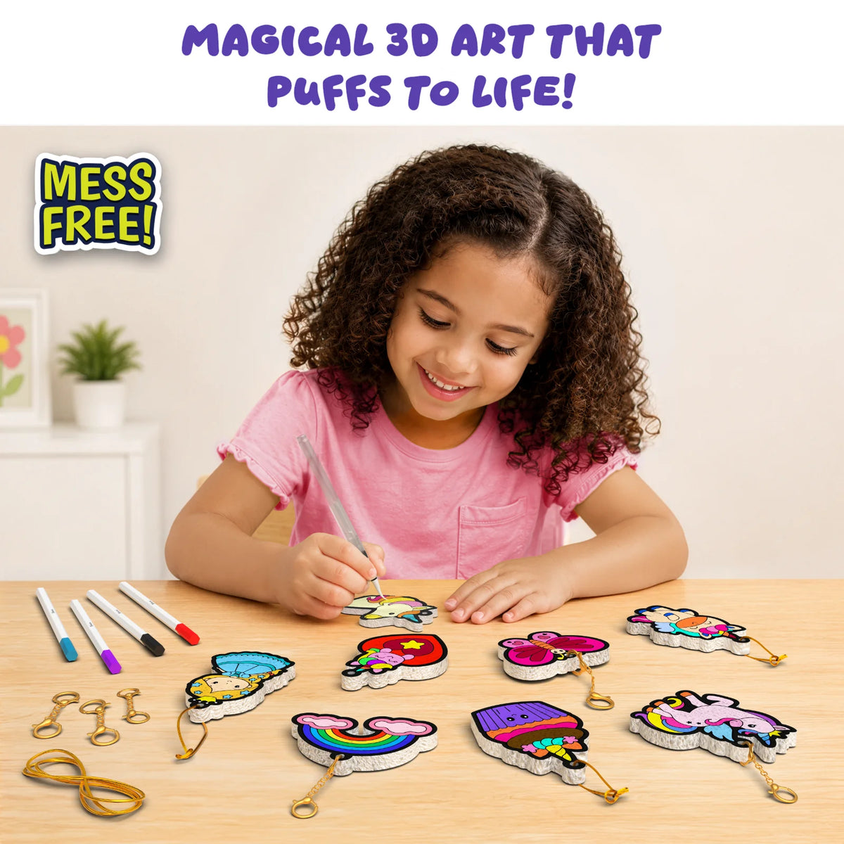 Skillmatics Aqua Puffs: Princesses & Unicorns | 3D Art Kit | Gifts for Girls Ages 4-10