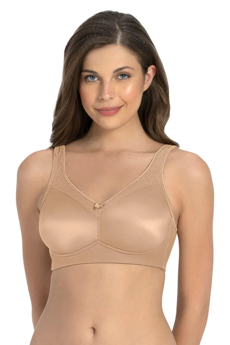 Amante Solid Padded Non-Wired Full Coverage T-Shirt Bra WHITE / 34C