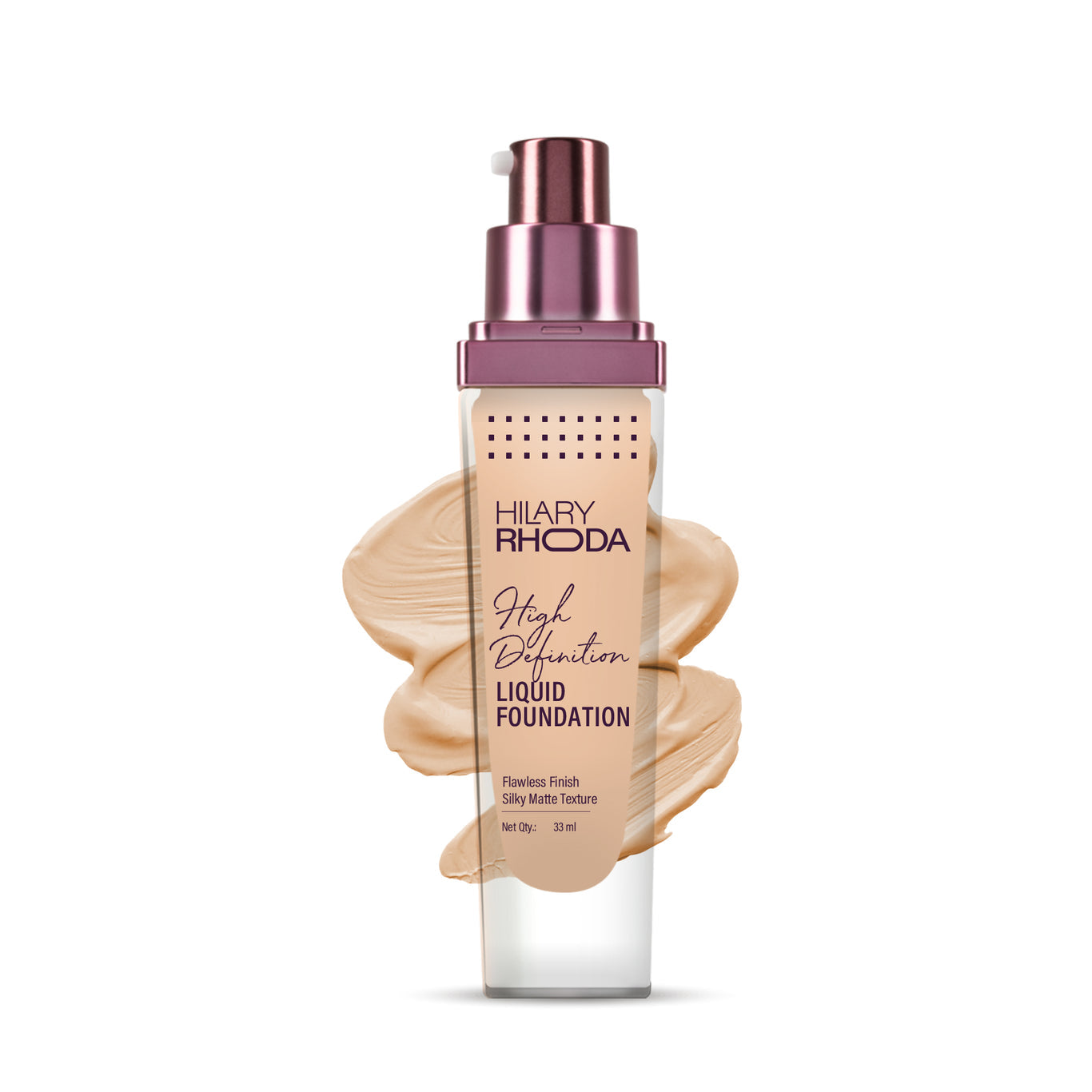 High Definition Liquid Foundation Poreless Perfection | Blends Flawlessly | Matte Finish & Lightweight Formula | High Coverage Formula | Skin-True Finish | Invisible Wear Formula  Color: Skin Beige 05