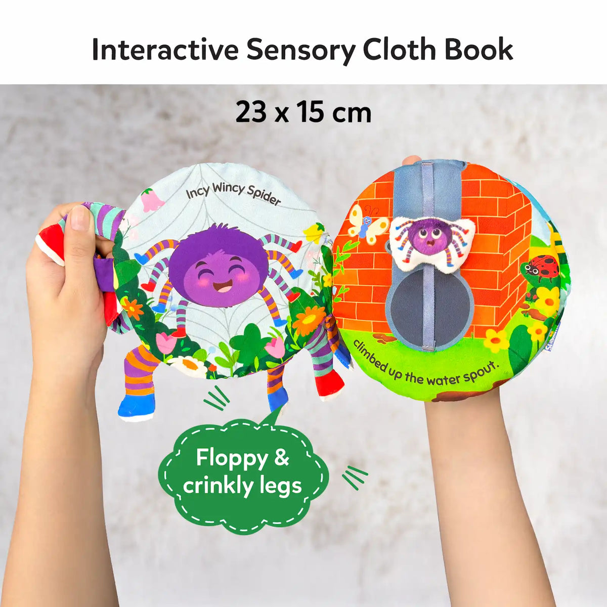 Skillmatics Incy Wincy Spider: Interactive Sensory Cloth Book (6–24 months)