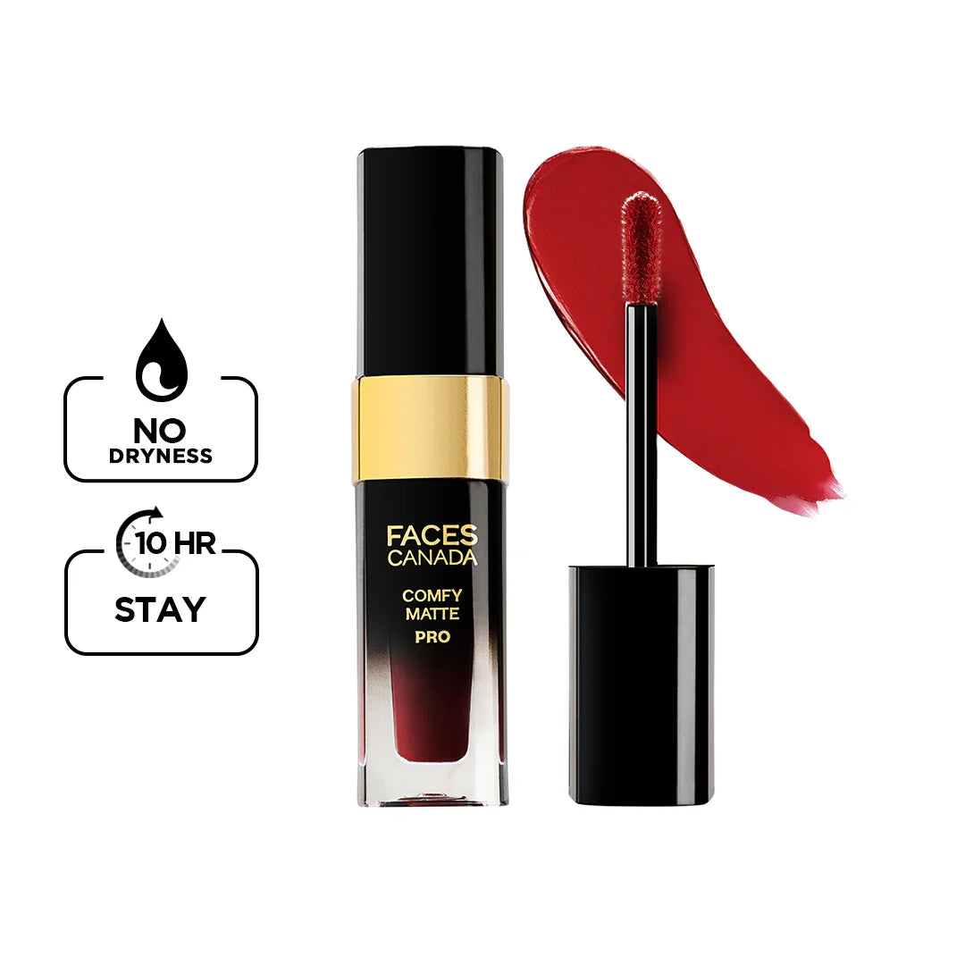 Faces Canada Comfy Matte Pro Lip Color Macadamia Oil & Olive Butter 5.5ml Rust Raisin 02