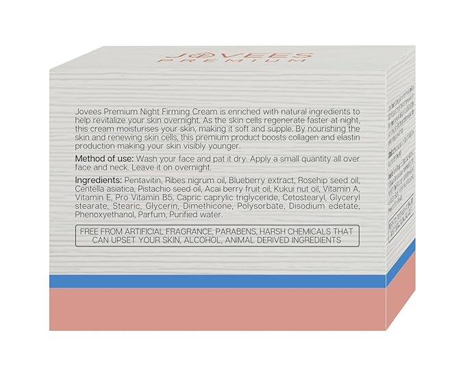 JOVEES HERBAL Jovees Premium Night Firming Cream | For Nourishes and Hydrates the skin | tightens the open pore And Gives Soft and Supple Skin | for All - 50g