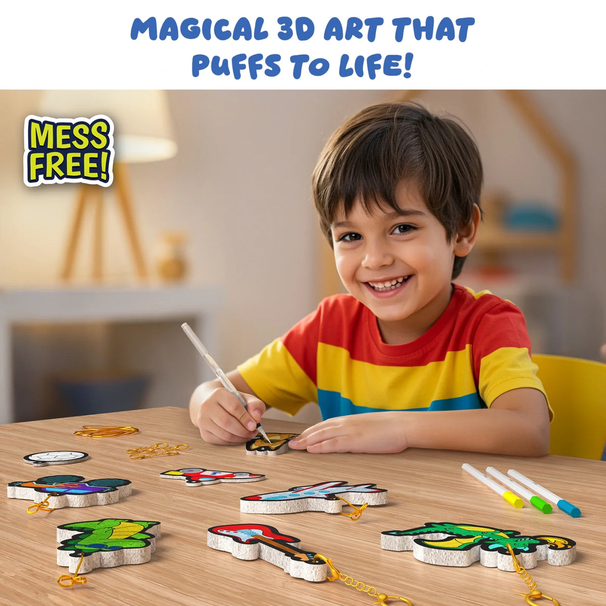 Skillmatics Aqua Puffs: Just Cool Things | 3D Art Kit | Gifts for Ages 4-10