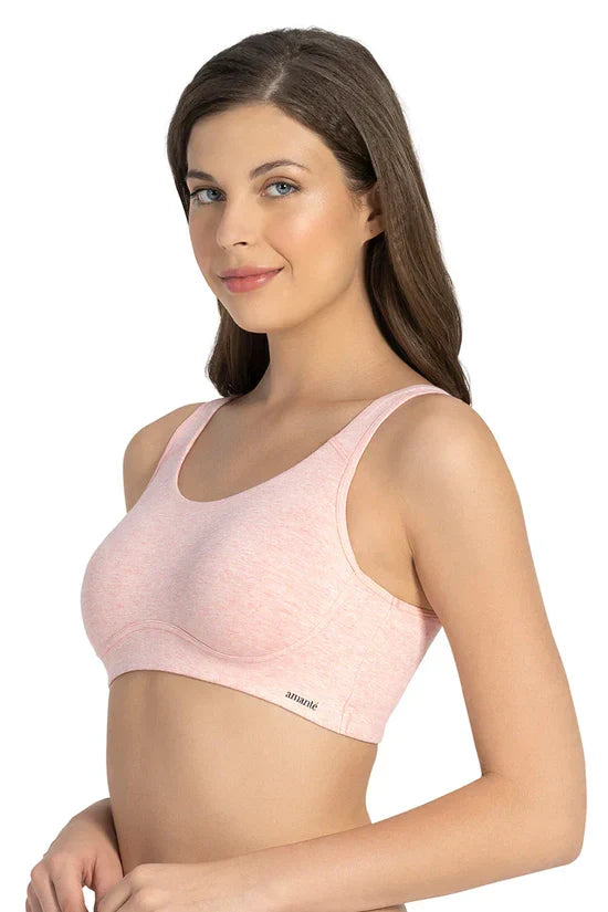 Amante 78801 All Day Lounge Solid Non Padded Non-Wired Bra S / Blue Marl