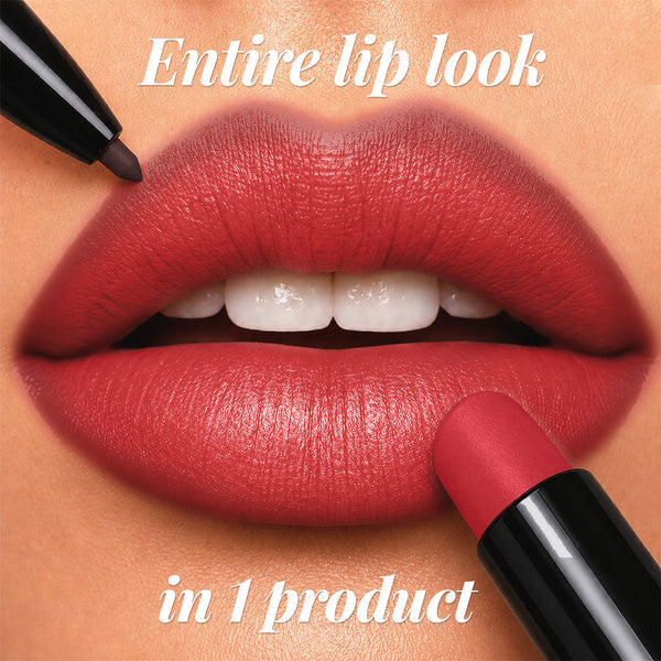 Twin Flame 2in1 Lipstick + Lip Liner 06 Love Language HIGH-SHINE GLOSSY LIPSTICK | TRANSFER-PROOF MATTE LIP LINER  Selected Shade: 06 Love Language