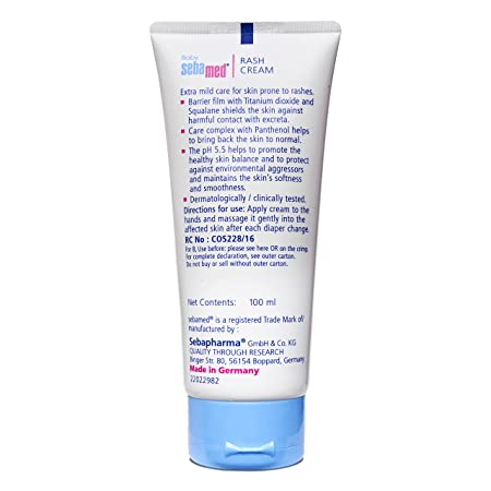 Sebamed Baby PH 5.5 Rash Cream For Rashes With Panthenol 100ml