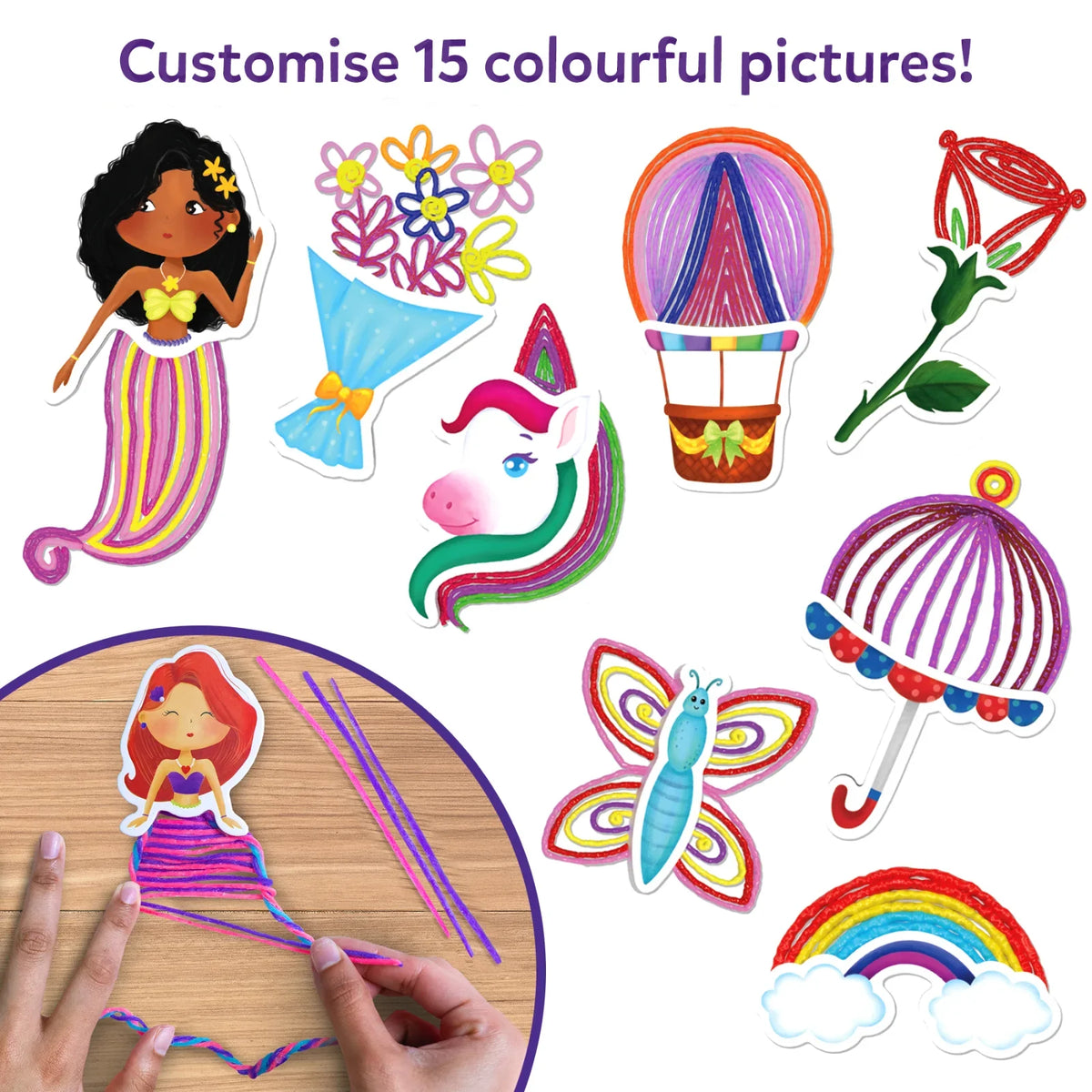 Skillmatics Waxy Stick Art: Pretty Pictures | Mess-Free Art for Kids (ages 5-12)