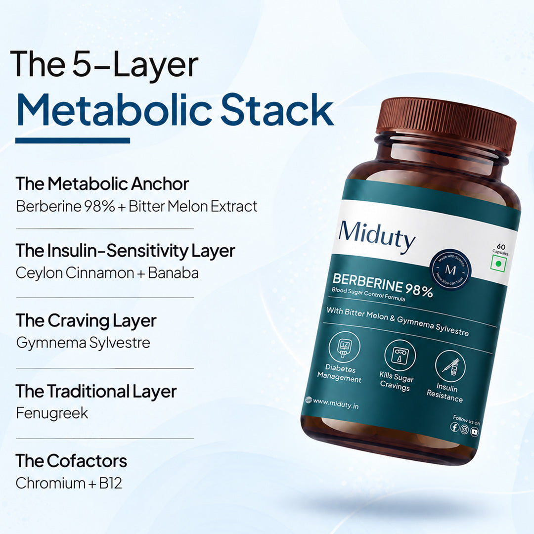 Miduty BERBERINE 98% 60 Capsules