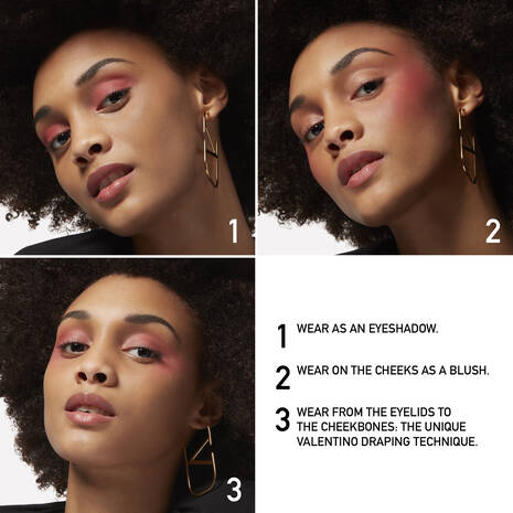 VALENTINO EYE2 CHEEK DUAL USE BLUSH & EYE SHADOW 02 VERY ROSE 3.6gm
