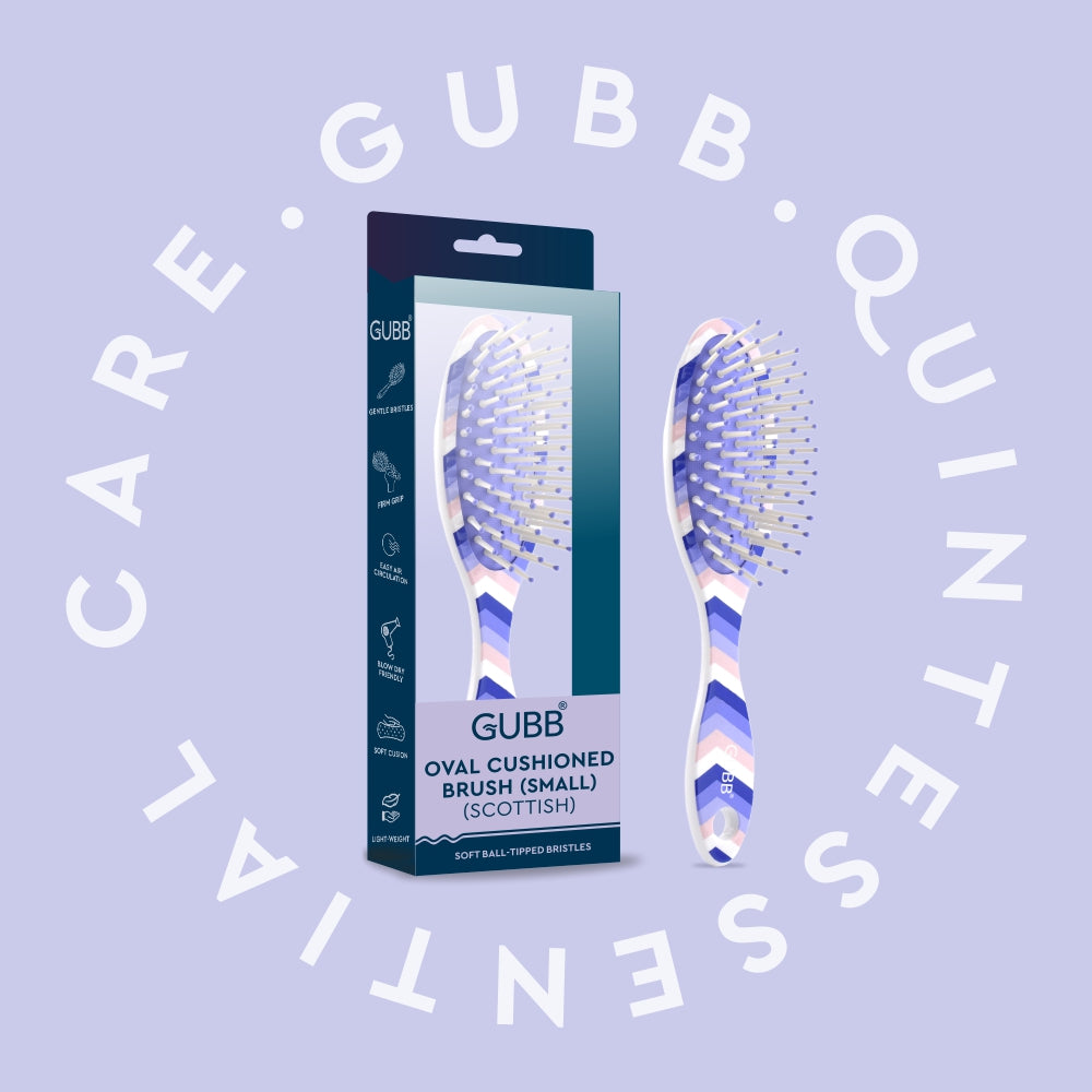 GUBB WORLD SCOTTISH OVAL CUSHIONED BRUSH (SMALL)
