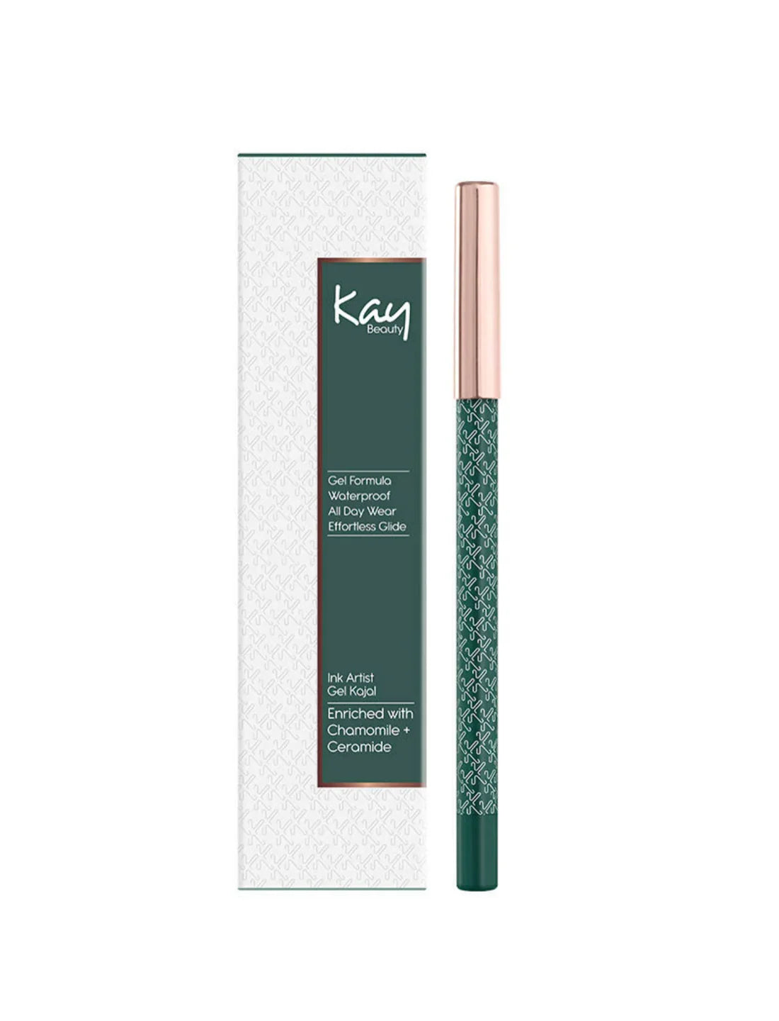 Kay Beauty Gel Formula Waterproof All Day Wear Effortless Glide Ink Artist Gel Kajal 1.2gm Rose Gold