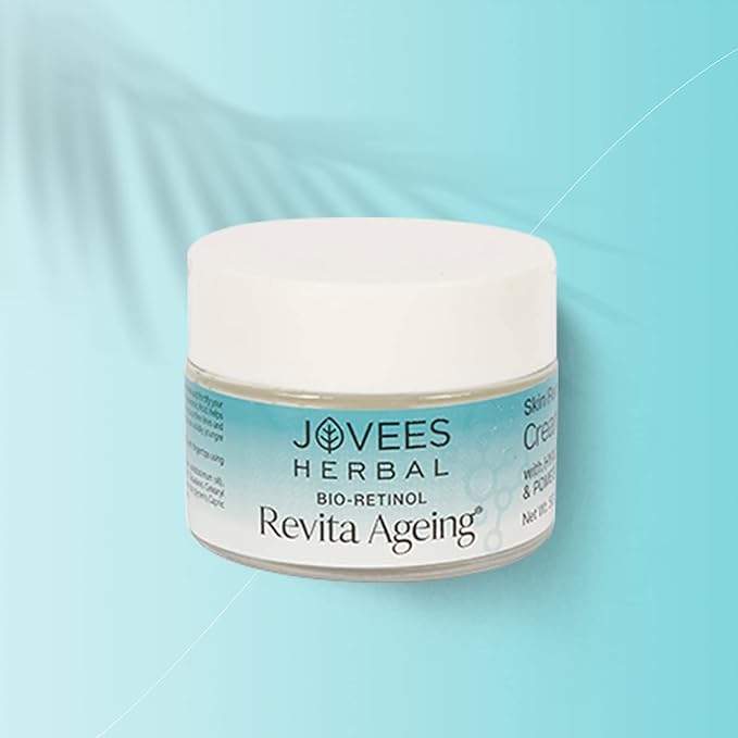 Jovees Herbal Bio-Retinol Revita Ageing Face Cream | Made with Eco-Certified Bio-Retinol | Reduce Sign of Ageing, Hyperpigmentation & Improves Uneven Skin Tone