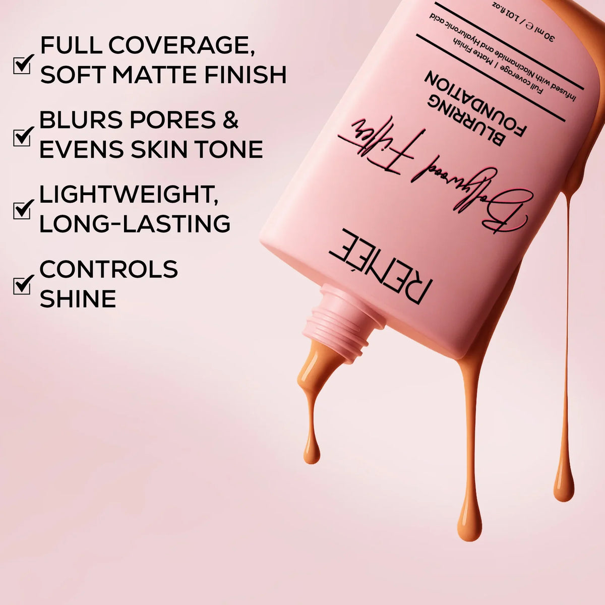RENEE Bollywood Filter Blurring Matte Finish Liquid Foundation 30ml 01
