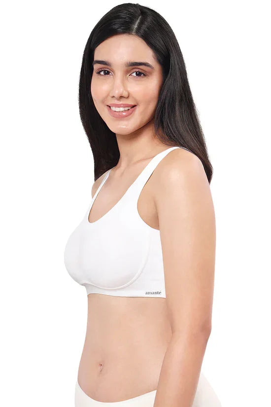 Amante 78801 All Day Lounge Solid Non Padded Non-Wired Bra S / Blue Marl