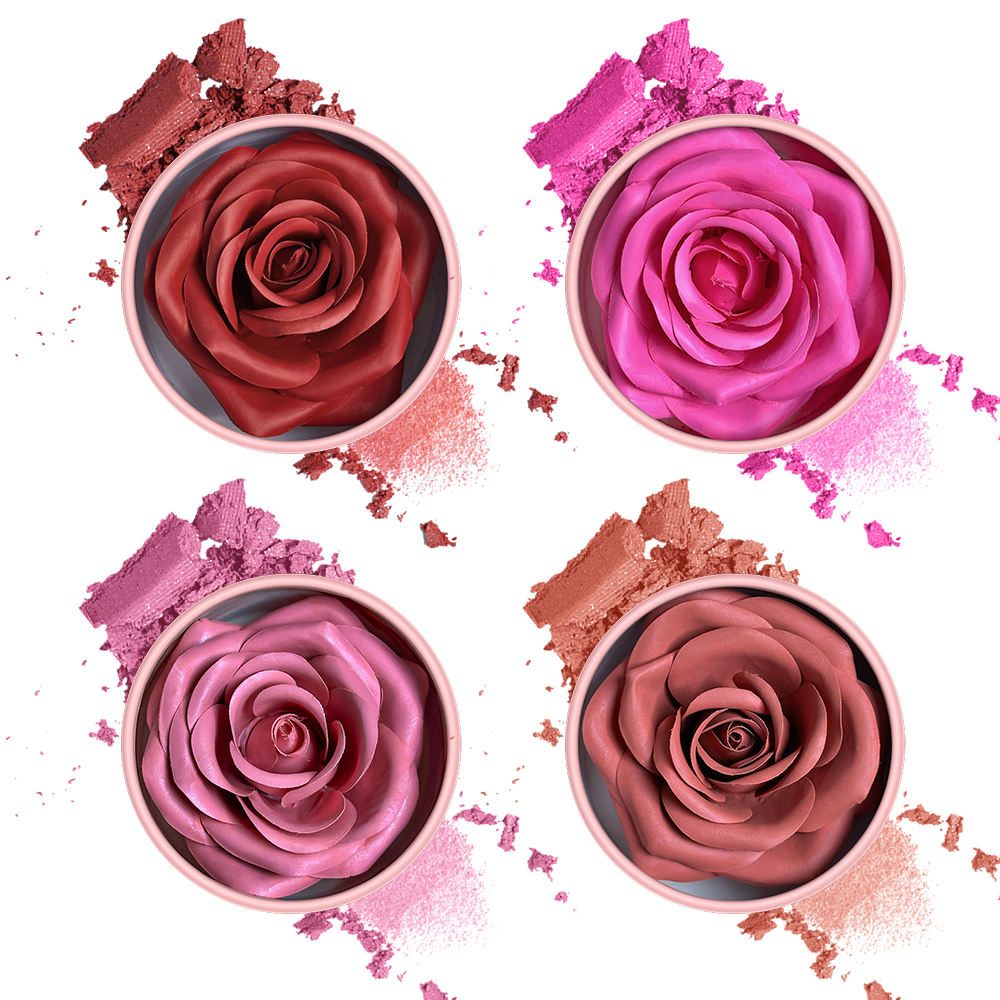 VERONNI 3D Rose Blush Highlighter Makeup Cheek Contour Shimmer Flower Petals D Rose Blush Facial Makeup 01