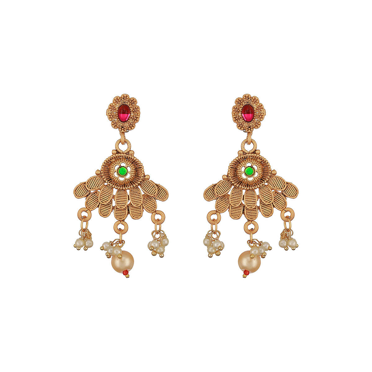 Aatmana 24K Gold-Plated Multi-Color Beaded Handcrafted Traditional Necklace Set