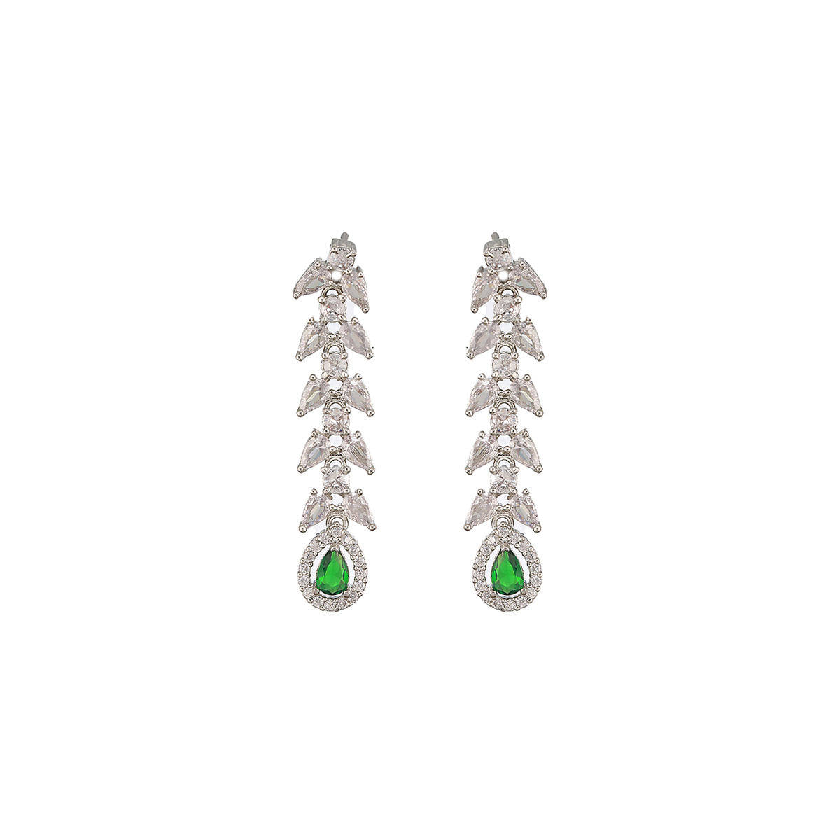 Aatmana Rhodium-Plated and Ad-Studded Jewellery Set