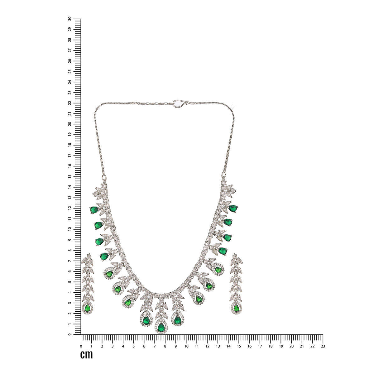 Aatmana Rhodium-Plated and Ad-Studded Jewellery Set