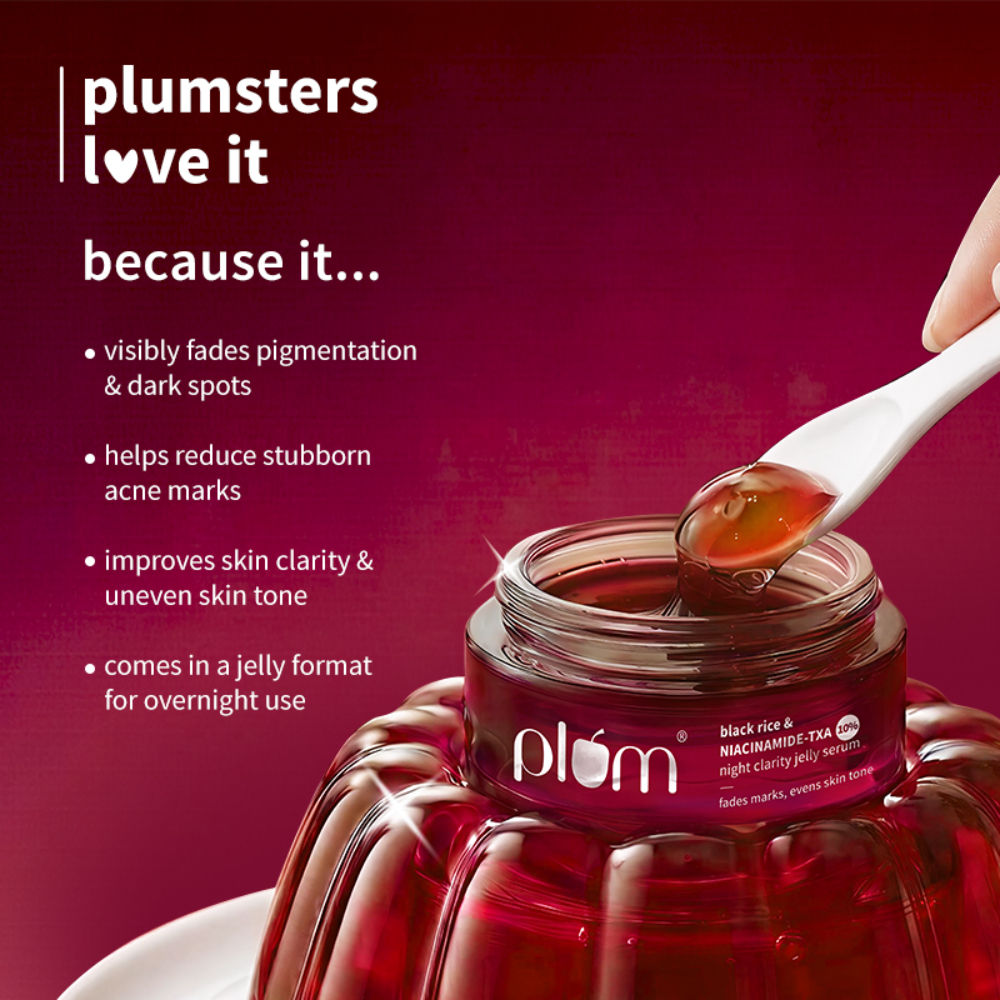 Plum Black Rice & Niacinamide-TXA 10% Night Clarity Jelly Serum (25ml)