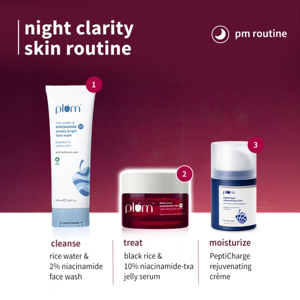 Plum Black Rice & Niacinamide-TXA 10% Night Clarity Jelly Serum (25ml)