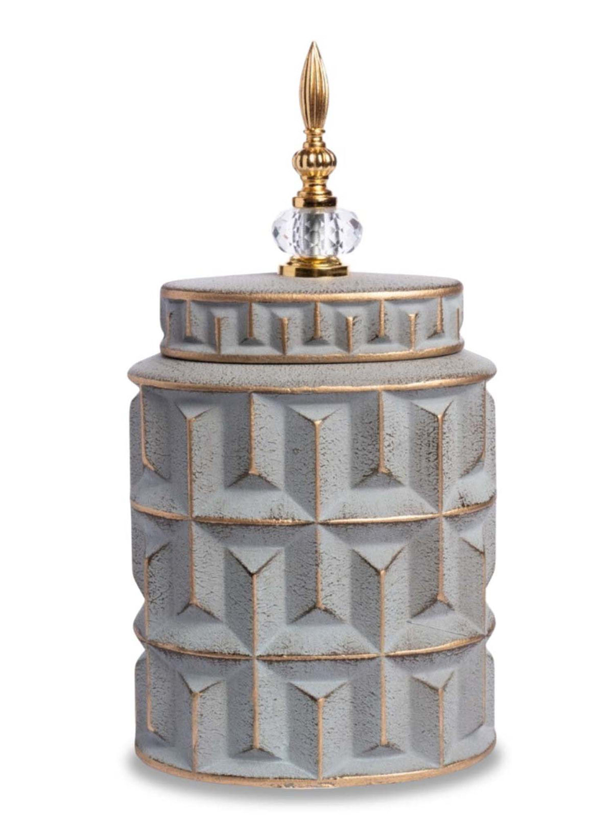 Aarvi Decor Gray Contemporary Modern Tall Silhouette Ceramic Cylindrical Shaped Vase