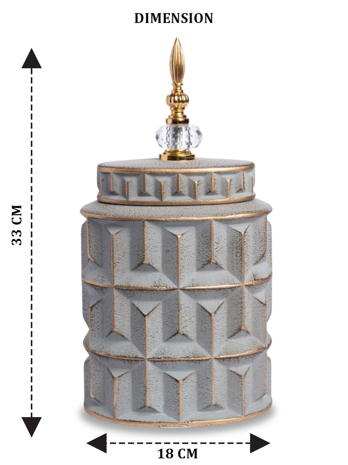 Aarvi Decor Gray Contemporary Modern Tall Silhouette Ceramic Cylindrical Shaped Vase