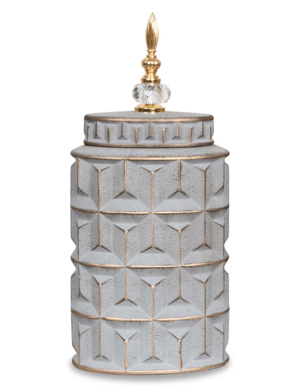 Aarvi Decor Gray Contemporary Modern Tall Silhouette Ceramic Cylindrical Shaped Vase (S) · S