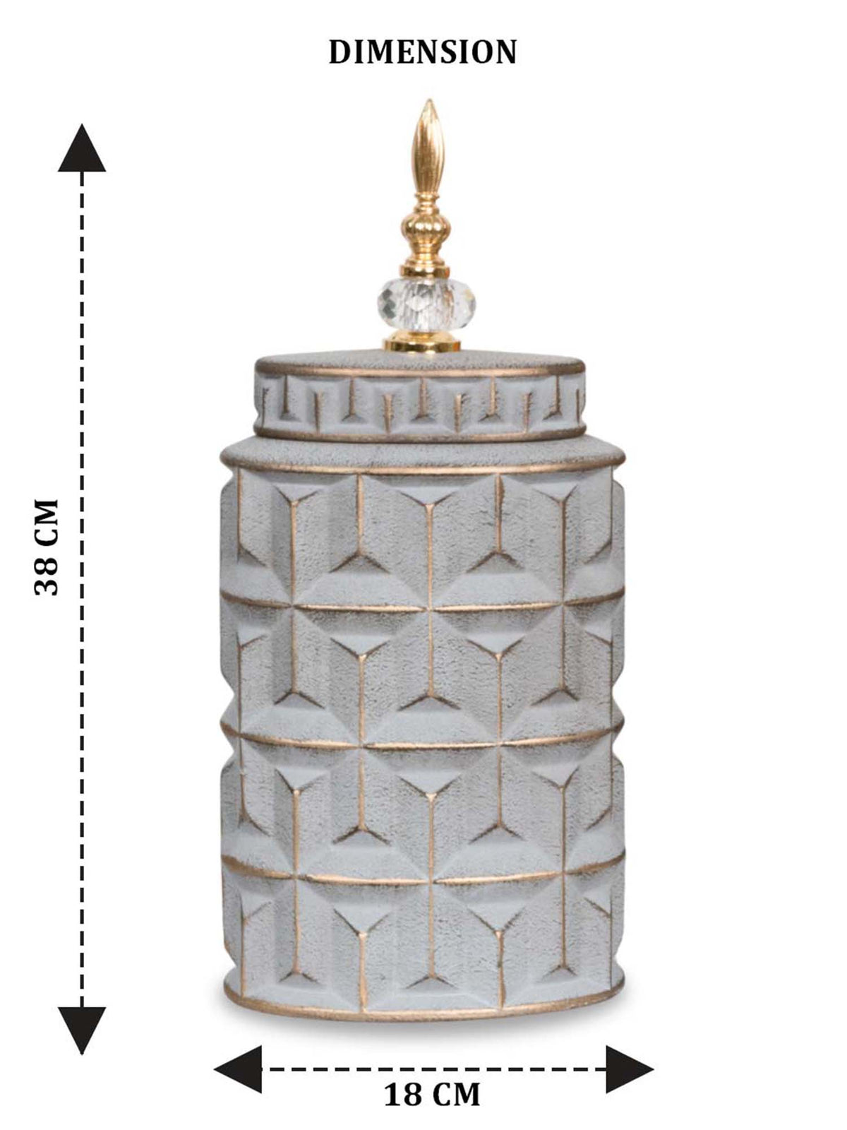 Aarvi Decor Gray Contemporary Modern Tall Silhouette Ceramic Cylindrical Shaped Vase