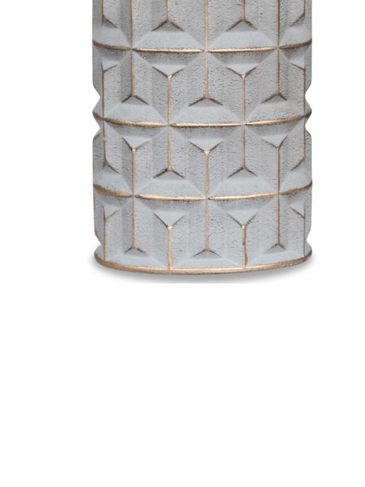 Aarvi Decor Gray Contemporary Modern Tall Silhouette Ceramic Cylindrical Shaped Vase