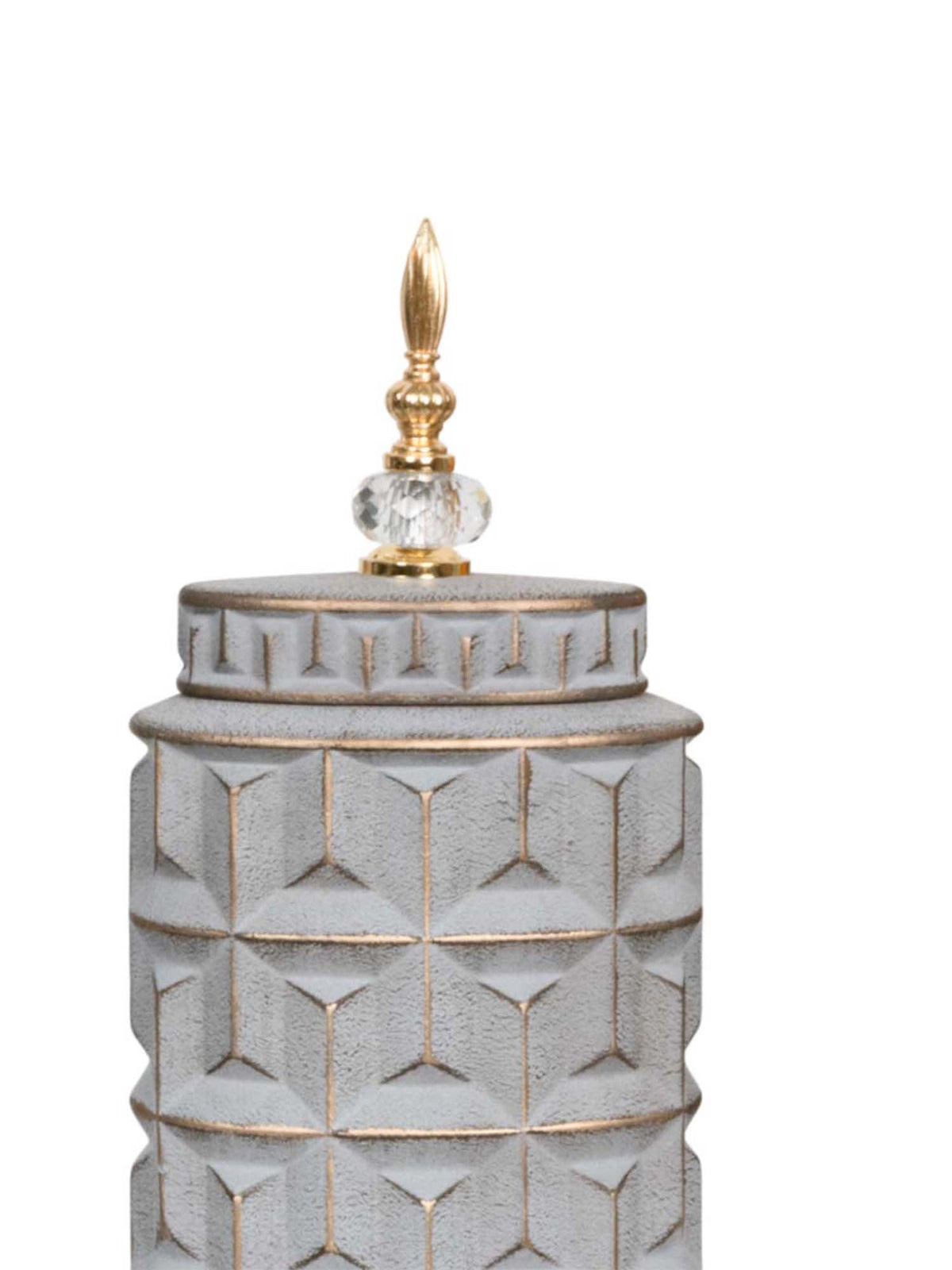 Aarvi Decor Gray Contemporary Modern Tall Silhouette Ceramic Cylindrical Shaped Vase