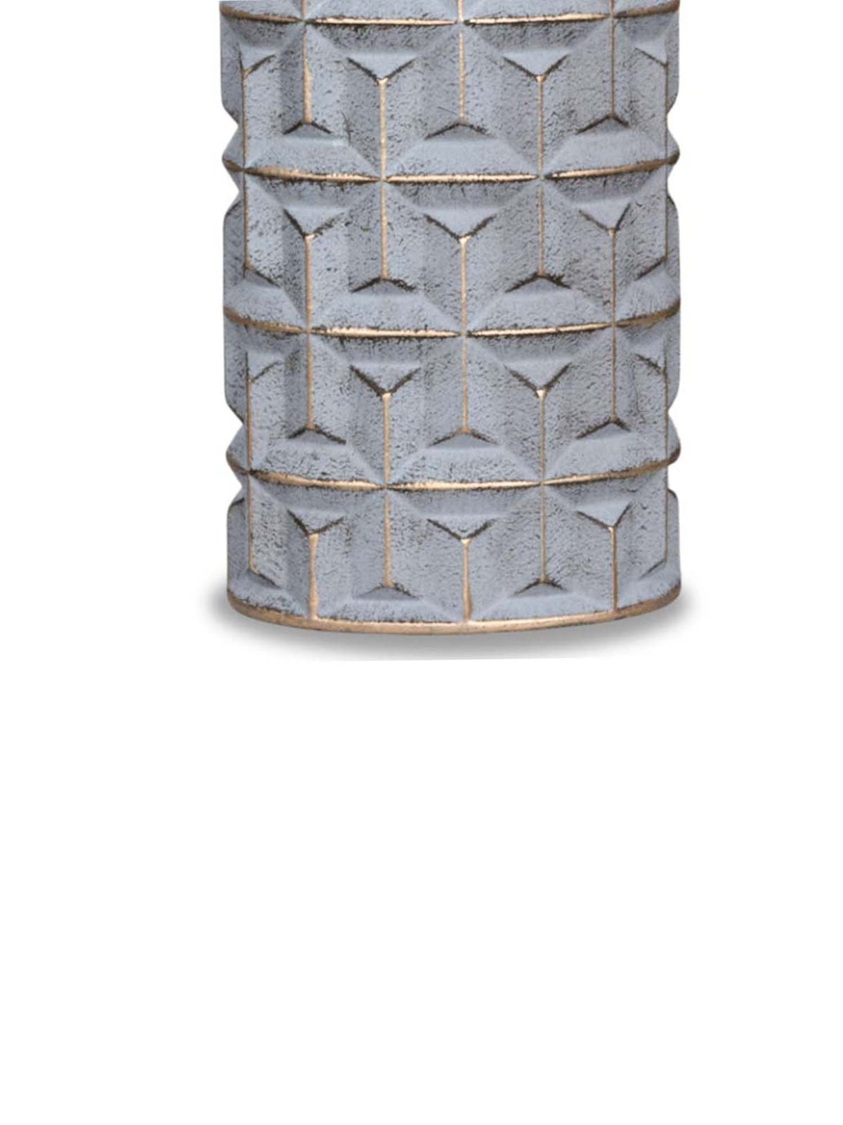 Aarvi Decor Gray Contemporary Modern Tall Silhouette Ceramic Cylindrical Shaped Vase