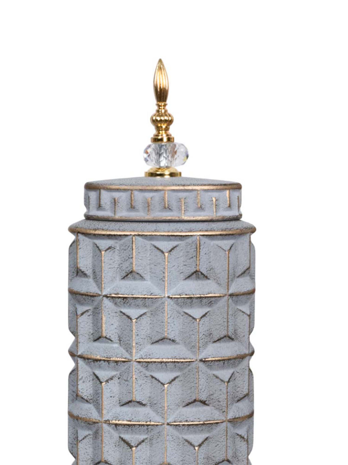 Aarvi Decor Gray Contemporary Modern Tall Silhouette Ceramic Cylindrical Shaped Vase