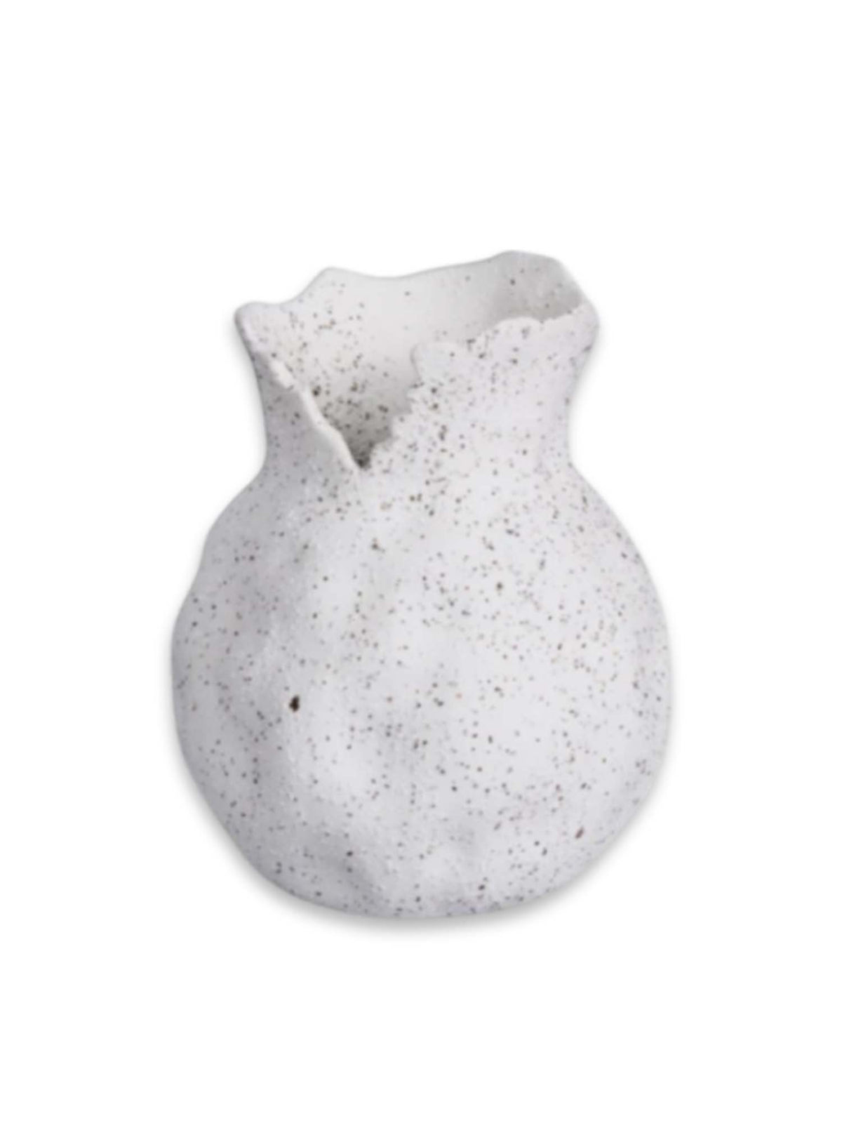 Aarvi Decor White Broken Design Ceramic Amphora Shaped Vase (L) · L
