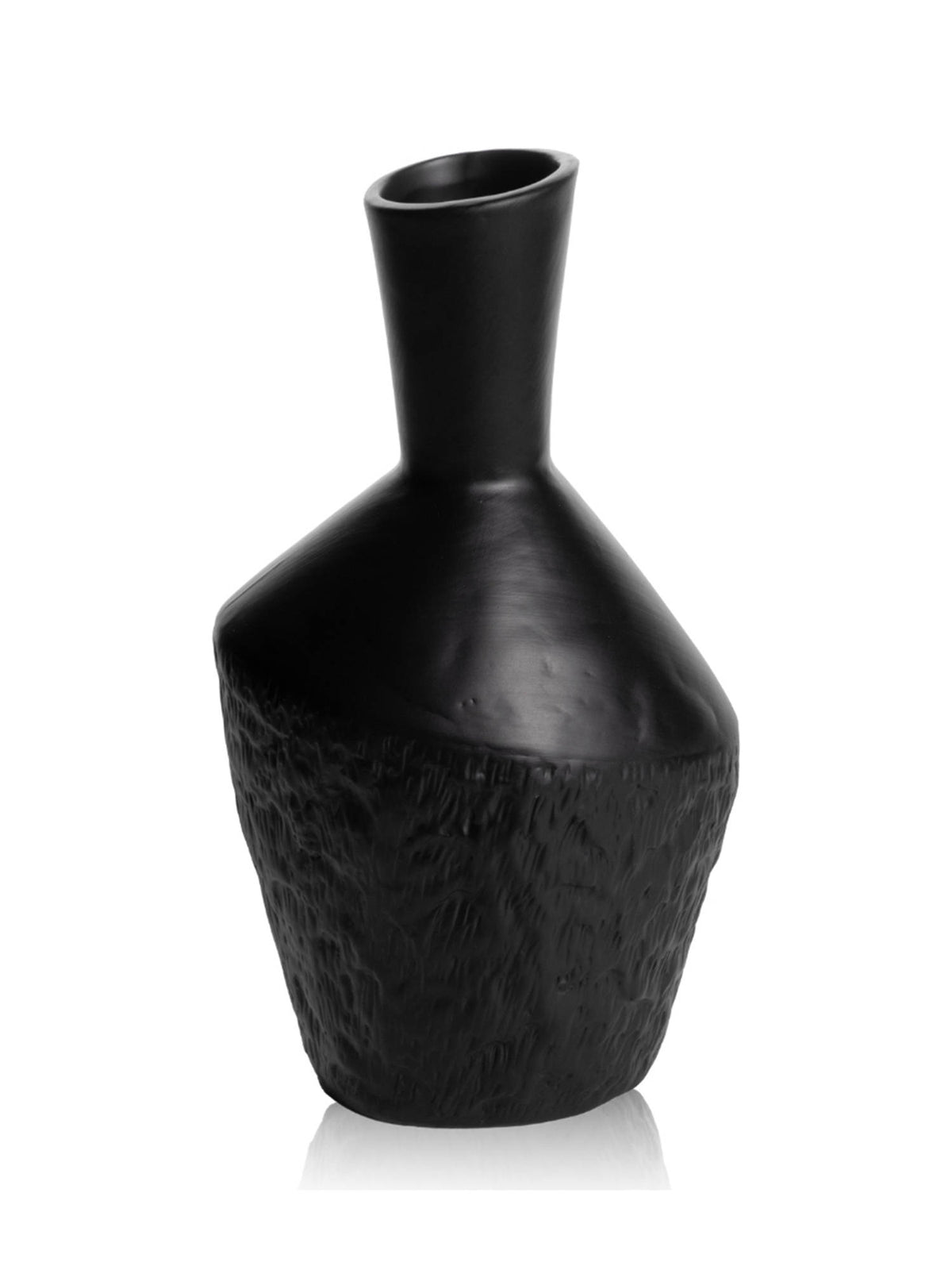 Aarvi Decor Black Glossy Decorative Ceramic Glazed Dreams Vase for Home and Office