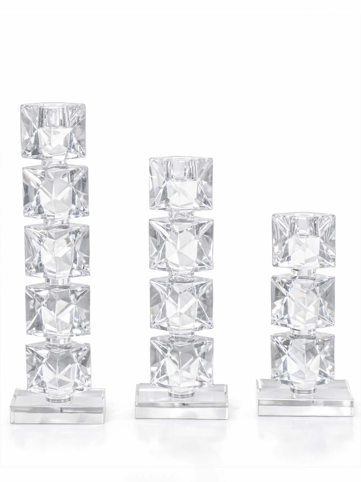 Aarvi Decor Crystal Prismatic Glow Candle Holder