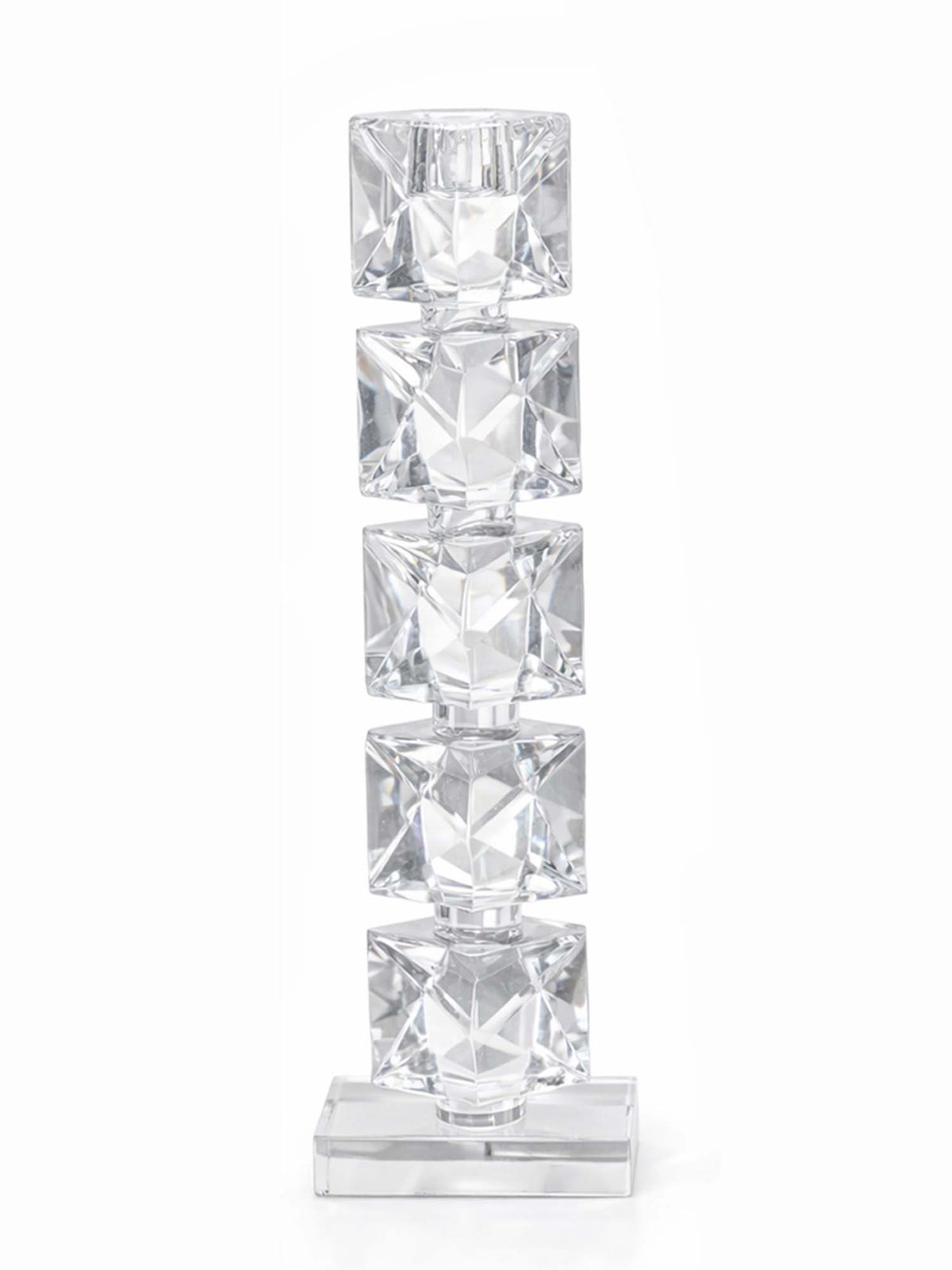 Aarvi Decor Crystal Prismatic Glow Candle Holder