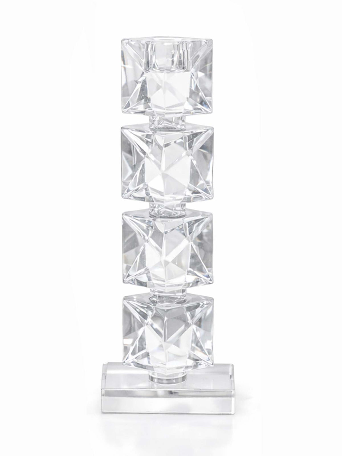 Aarvi Decor Crystal Prismatic Glow Candle Holder