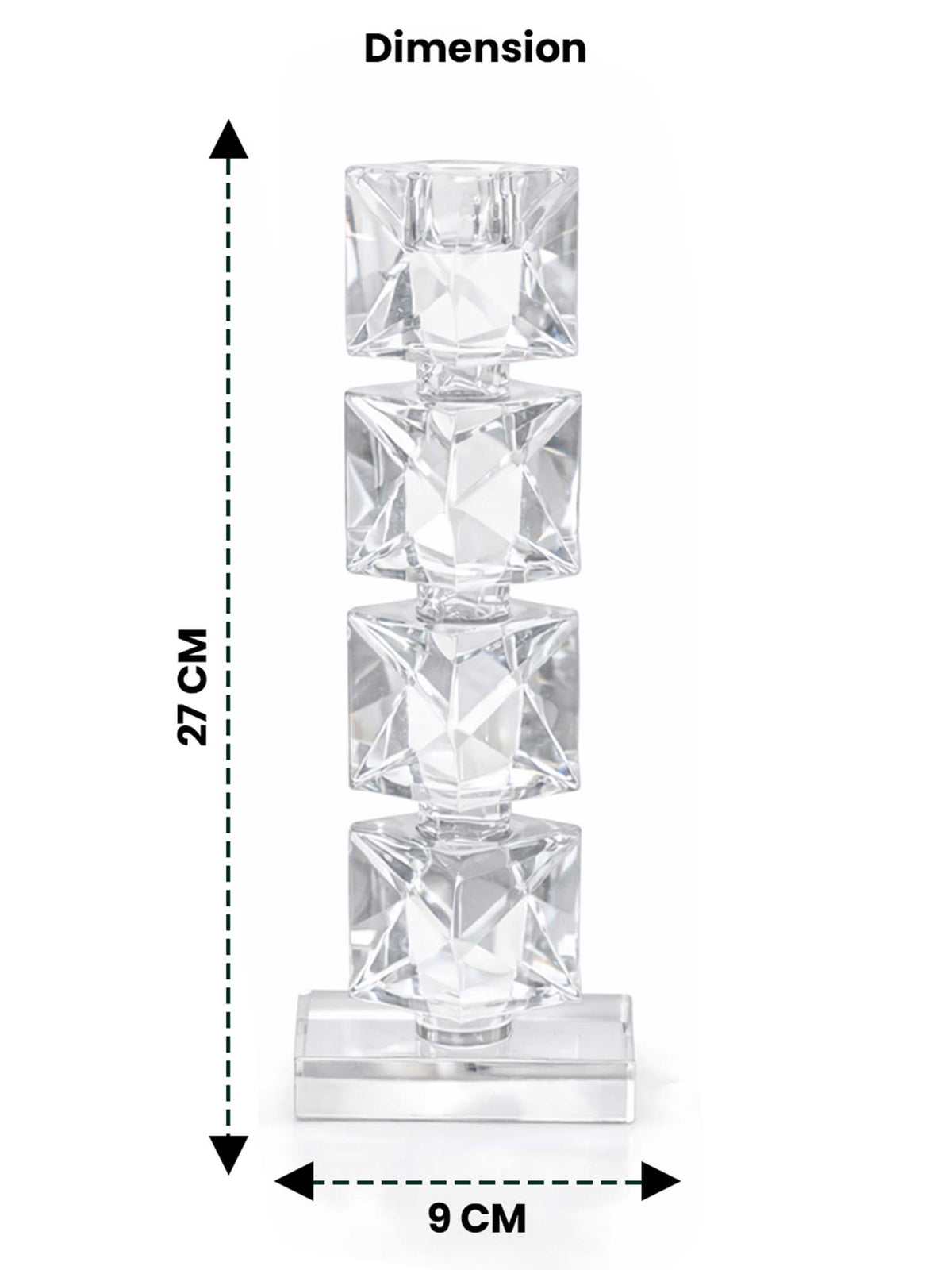 Aarvi Decor Crystal Prismatic Glow Candle Holder