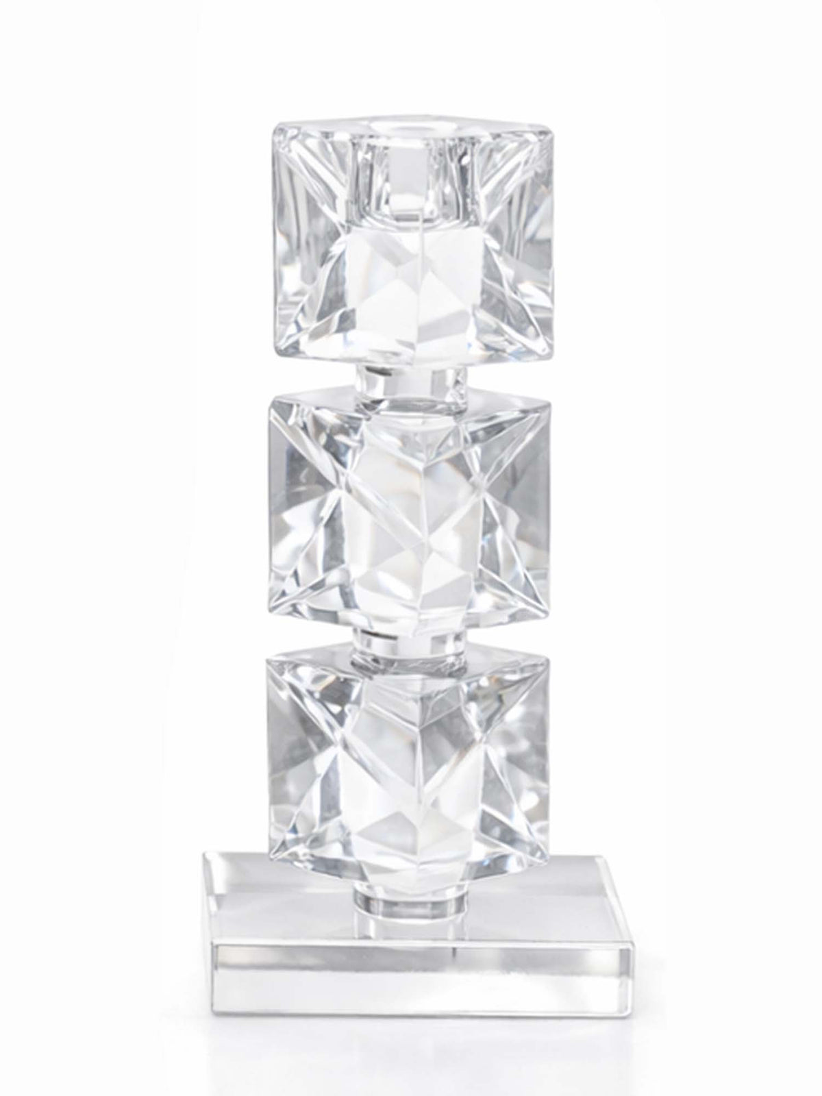 Aarvi Decor Crystal Prismatic Glow Candle Holder