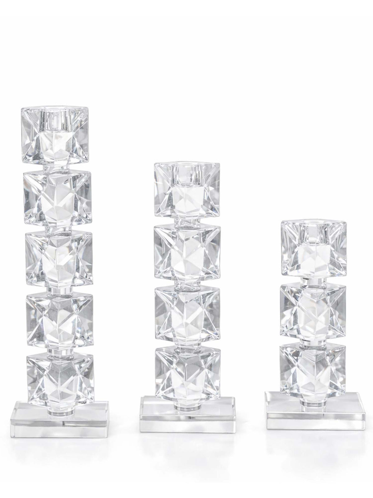 Aarvi Decor Crystal Prismatic Glow Candle Holder